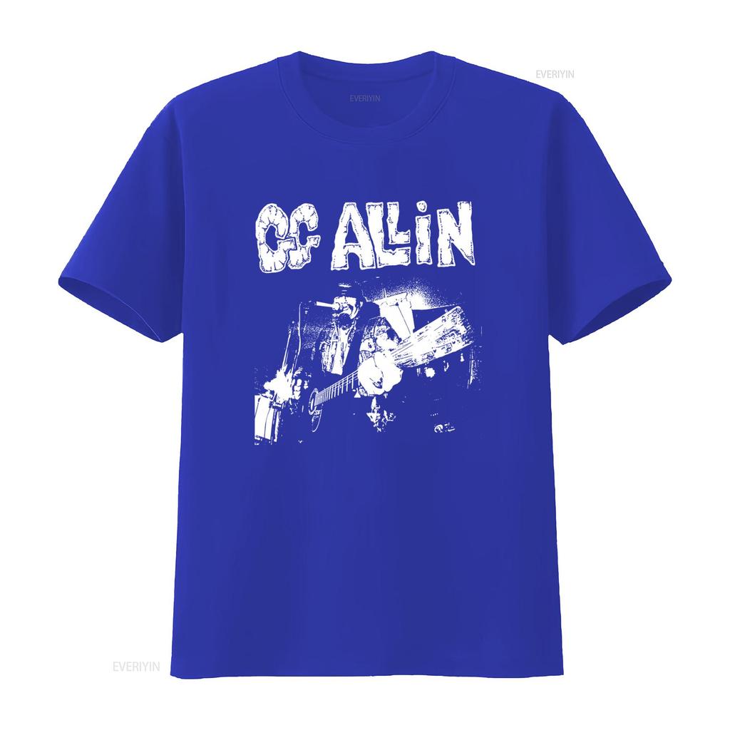 GG Allin Guitar Punk Crust Grindcore Thrash Rock Band T SHIRT vintage Washed Unisex Top For Everyday Wear homme Stretched