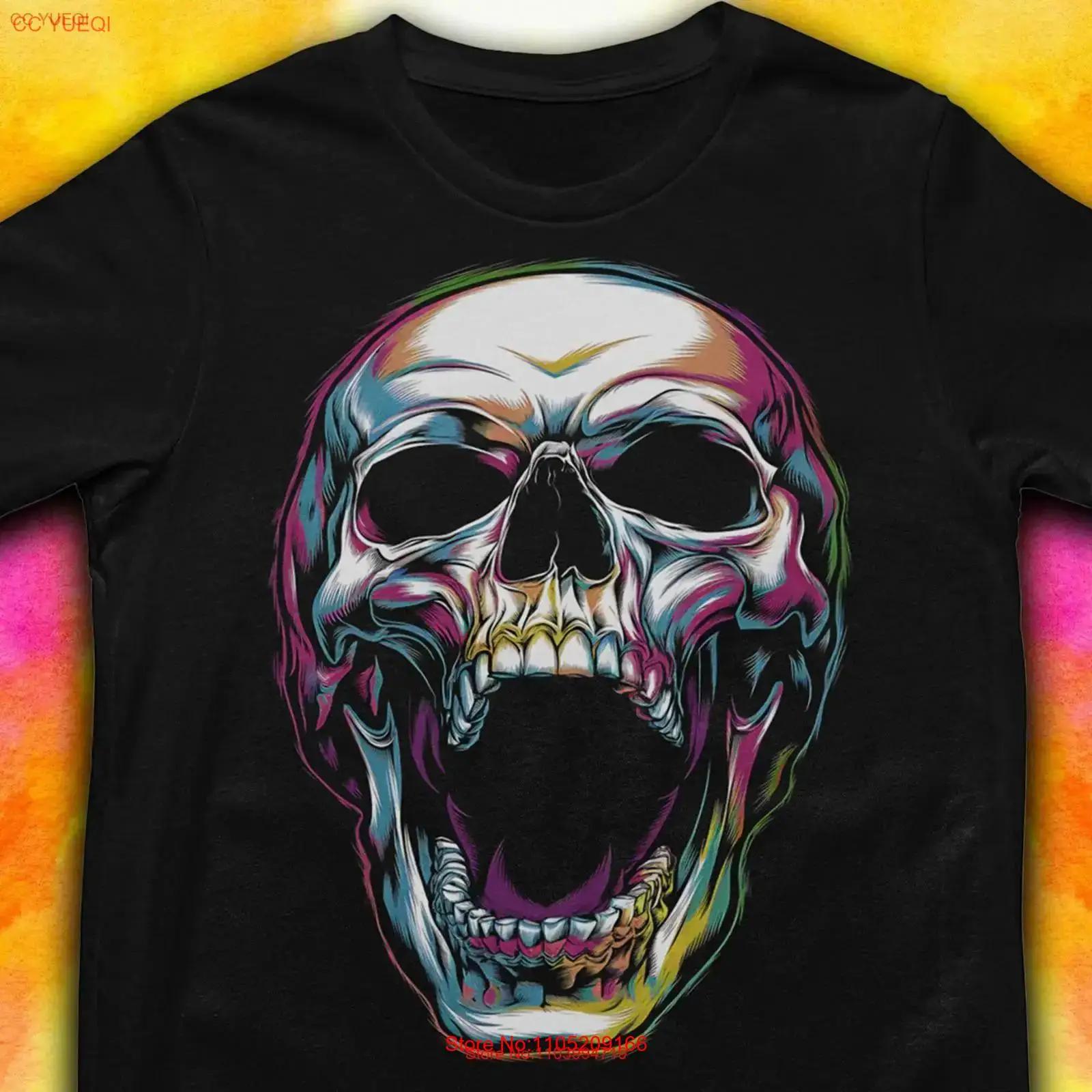 Paranormal T Shirt Bone Skull Horror Mystic Eerie Design GifT Sinister Vintage Washed Designer Clothes Streetwear Versatile S разноцветный