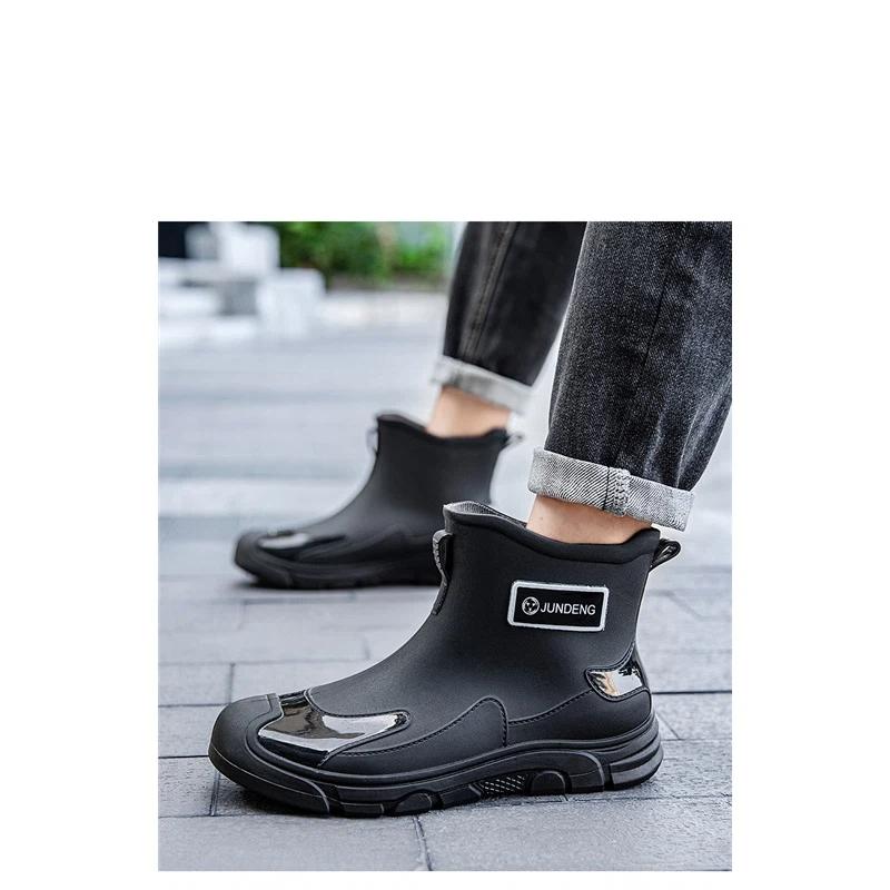 Winter Outdoor Short Tube Waterproof And Anti Slip Rain Shoes Rubber Shoes