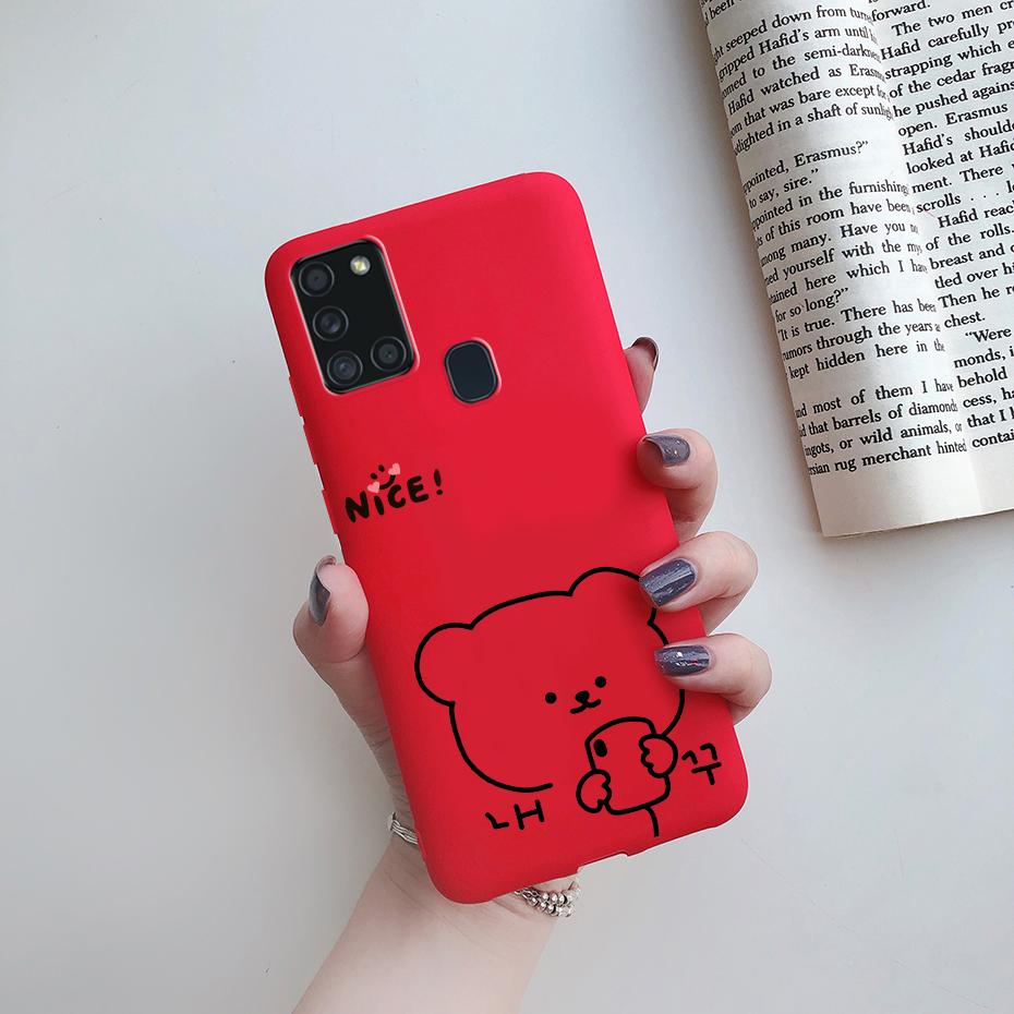 For Samsung Galaxy A21S Case Silicone Soft TPU Fundas Bumper for Samsung A21S Case A217F A 21S A21 S 6.5" phone Back Cover cases