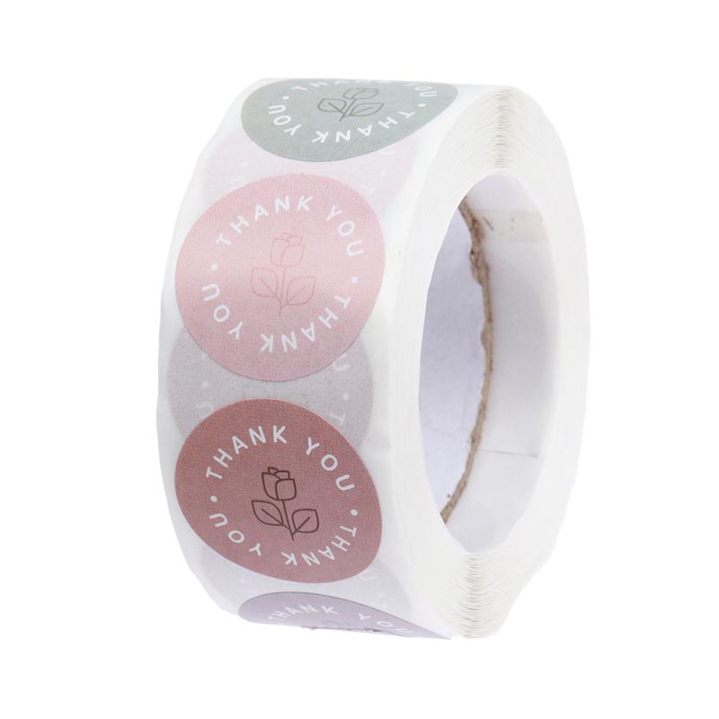 500Pcs Retro Color Thank You Stickers Adhesive Seal Labels Stationery Sticker