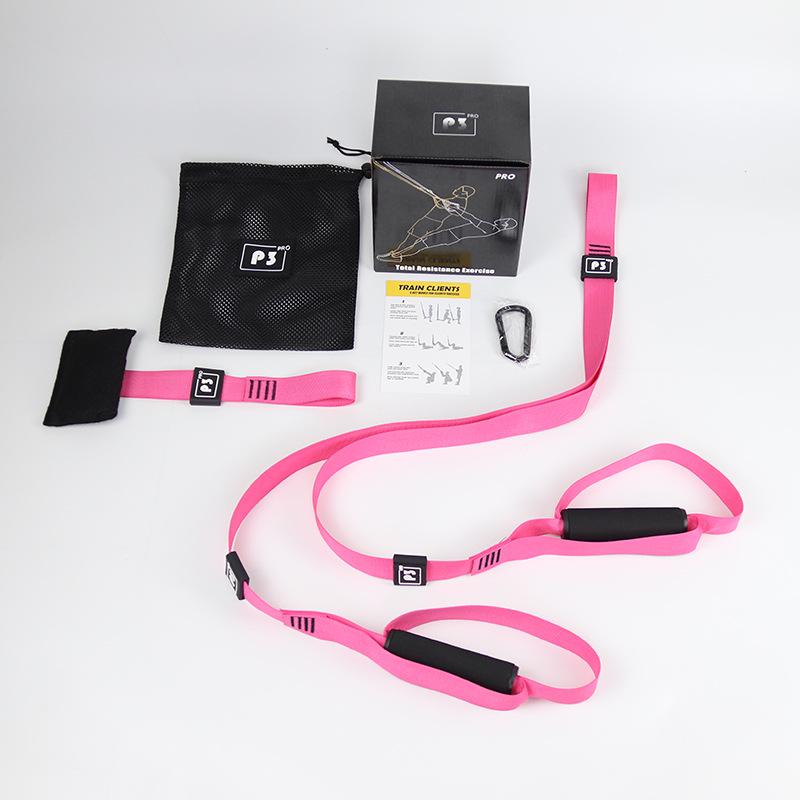Multifunctional TRX Suspension Fitness Set with Resistance Bands and Ropes