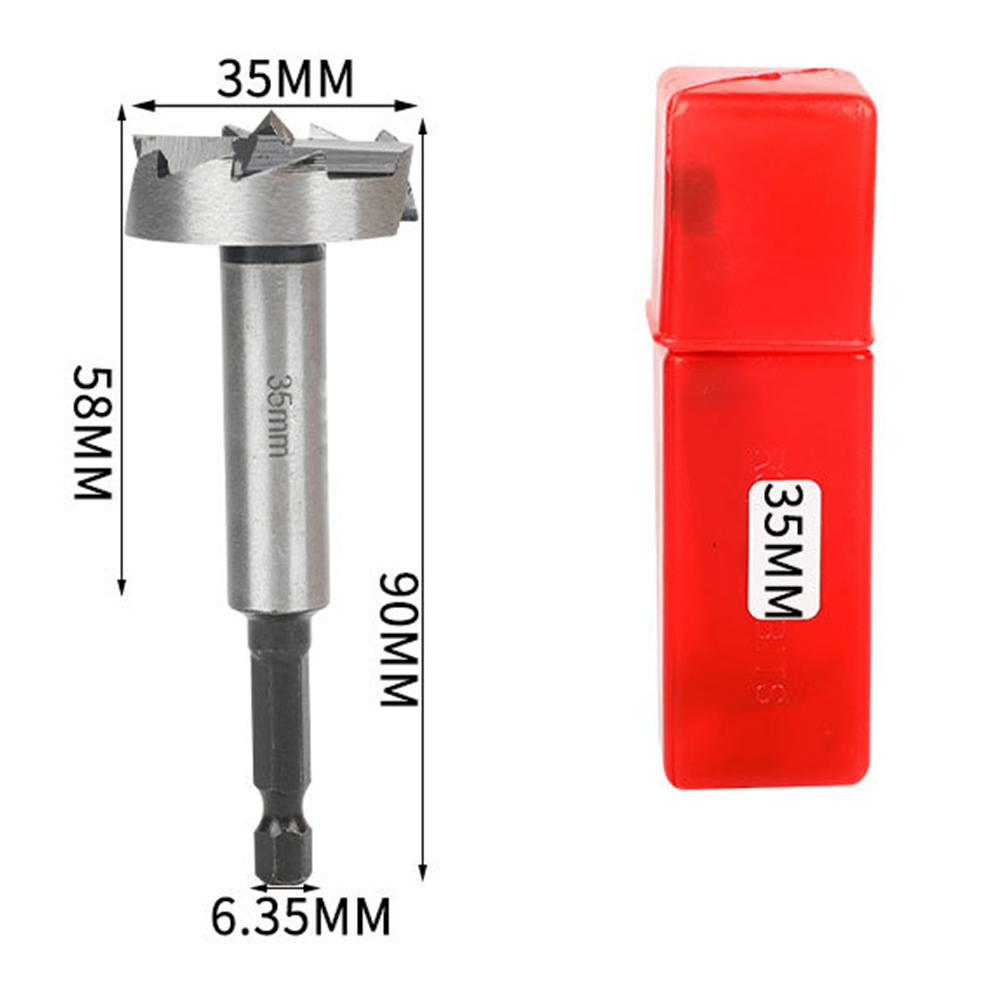 Hexagonal Shank Multi Tooth Flat Drill Bit 26mm-32mm Woodworking Hinge Boring Tool High Carbon Steel Silver