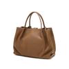 Daks Brown Cowhide Tote Bag With Buckle Decoration Dcba6f172w2