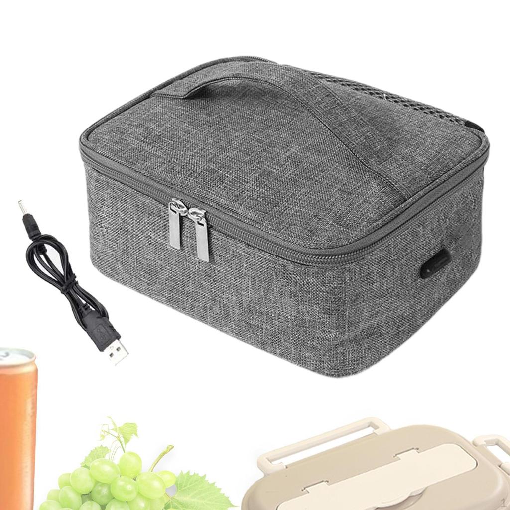 Compact USB Food Warmer with Handle, Lunch Heating Bag for Travel And Outdoor Use