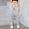 Women's Casual Lightweight Hiking Pants High Waist Beltless Straight Leg Loose 6 Pockets  Cargo Pants