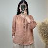 Women's Summer Cotton Linen Embroidered Top - Retro National Style, Light & Versatile