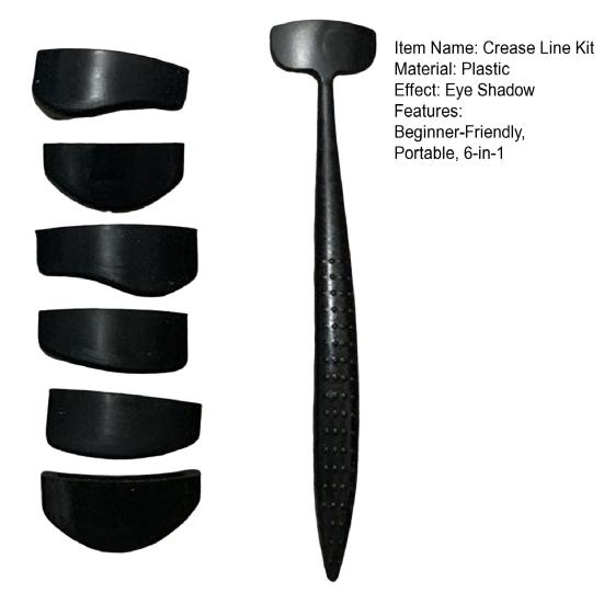 1 Set 6-in-1 Eyeshadow Crease Line Kit Portable Travel Eyeshadow Crease Stamp Women Cut Crease Creation