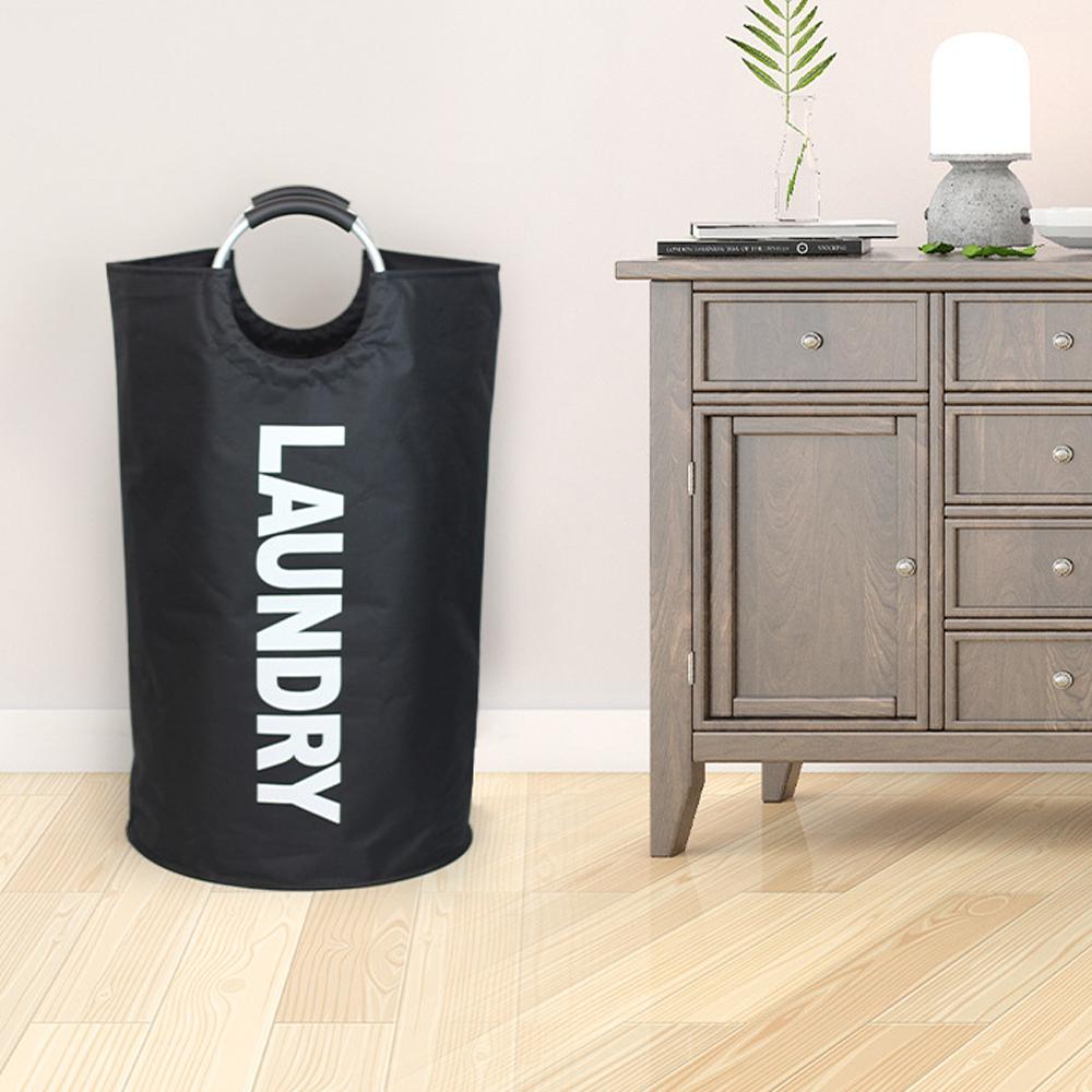 1pc Laundry Basket Clothes Storage Basket Foldable Large Size Dirty Cloth Storage Bucket Freestanding Collapsible Clothes Hamper