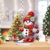 Acrylic Special Shaped Christmas Tree Snowman Desktop Diamond Art Kits 5D DIY Diamond Art Tabletop Decorations for Office Decor