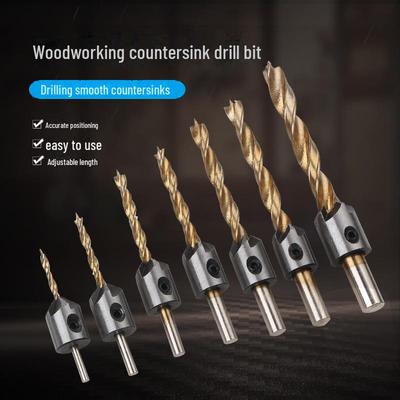 Three-Pointed Countersink & Chamfer Drill Bit Set (3-10mm)