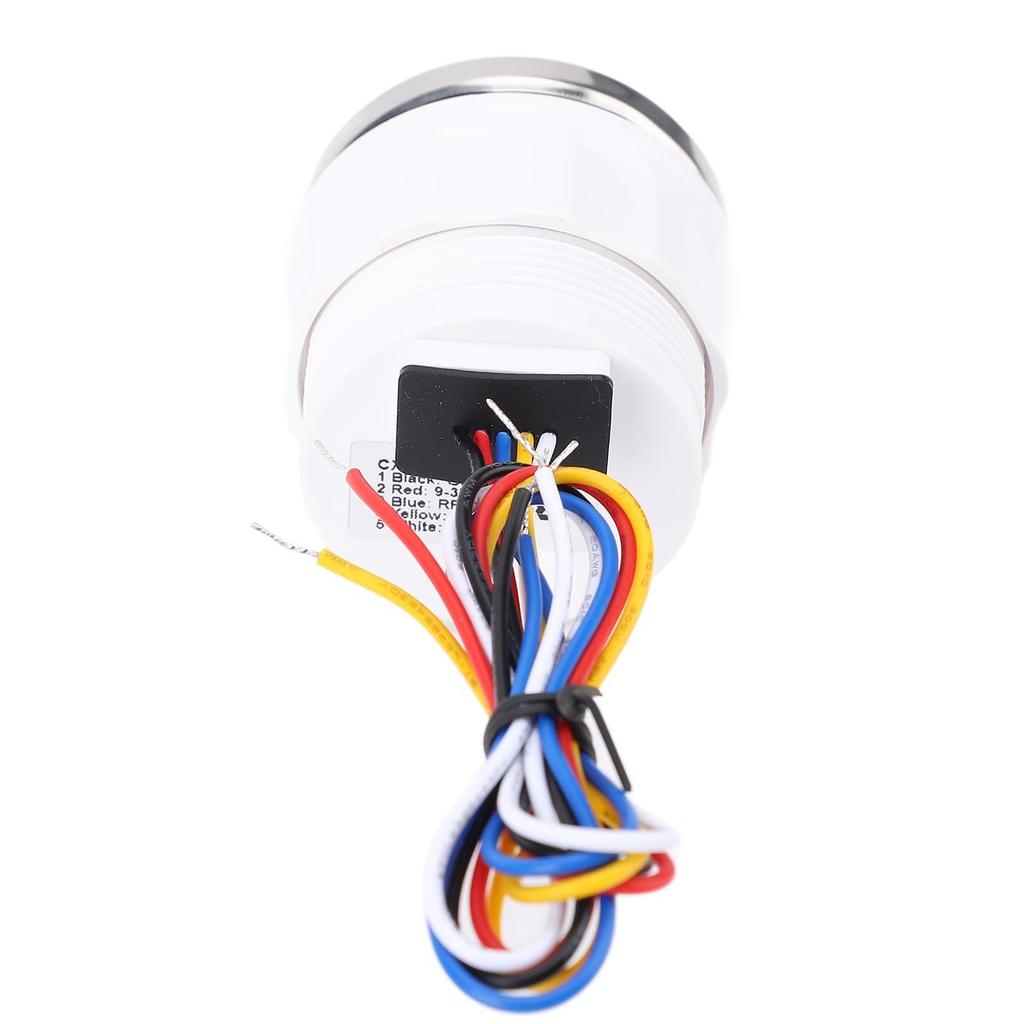 Denash 52mm /2" Tachometer, Tachometer for 6000rpm Gasoline Engines with 7 Backlight Colors, 9-32V