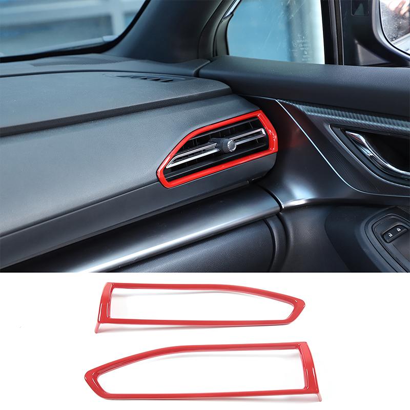 

For Subaru WRX Levorg 2026-2026 ABS Red Car Center Control Air Outlet Decorative Frame Sticker Car Interior Accessories