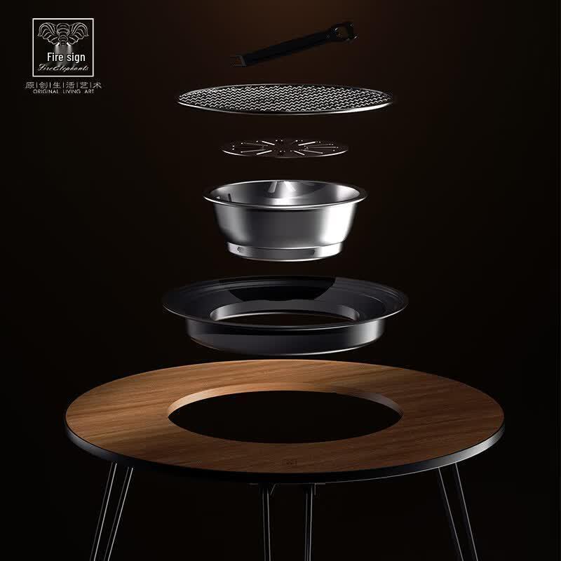 Multi-functional Round Table Grill & Tea Stove Set