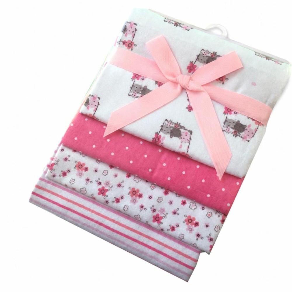 4Pcs Pack 76x76cm Receiving Baby Blanket Super Soft Baby Bedsheet Blanket  DIY Quilting Sewing