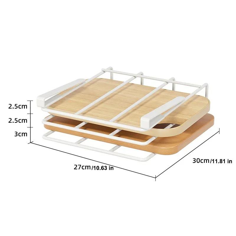 Kitchen Non-punching Multi-functional Pot Lid Cutting Board Placement Storage Rack Cabinet Hanging Cabinet Lower Hanger Wok ring