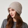 Knitted Pullover Hat Autumn Winter Women's Vintage Warm Wool Sleeve Cap