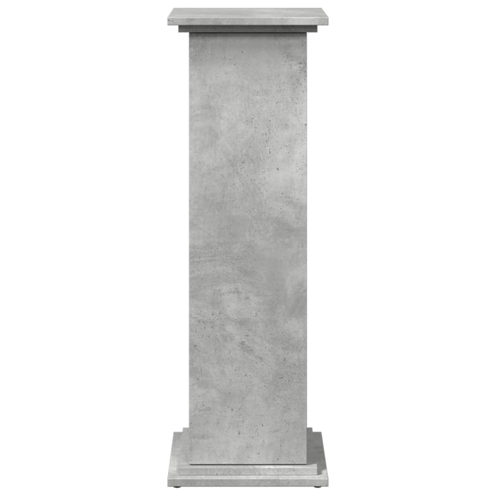 Concrete Grey Plant Stand with Storage Space 31 x 30 x 90 cm Engineered Wood