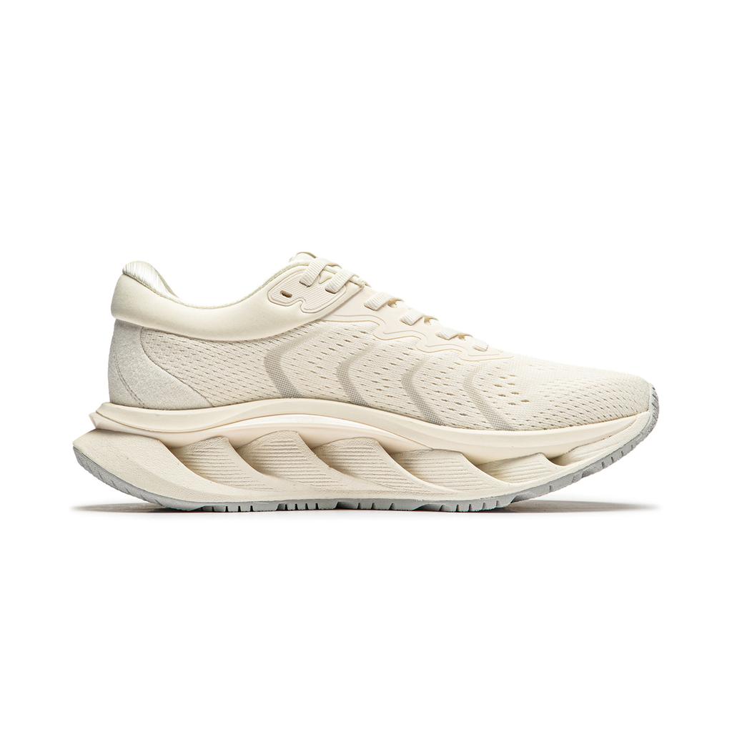 Li Ning Arc CRC Shock Absorbing Wear Resistant Non Slip Low Top Running Shoes Women Running Shoes Beige AZGU006-4