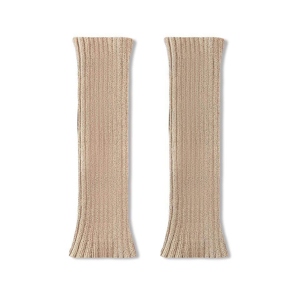 Knitted Sock Snow Boots for Women In Spring and Autumn, Grey Leg Warmers for The Calves, and Warm Pile Socks for Autumn and Winter