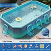 Inflatable Children's Swimming Pool with Slide - No Inflation Needed, Thickened Foldable Design for Home and Outdoor Use