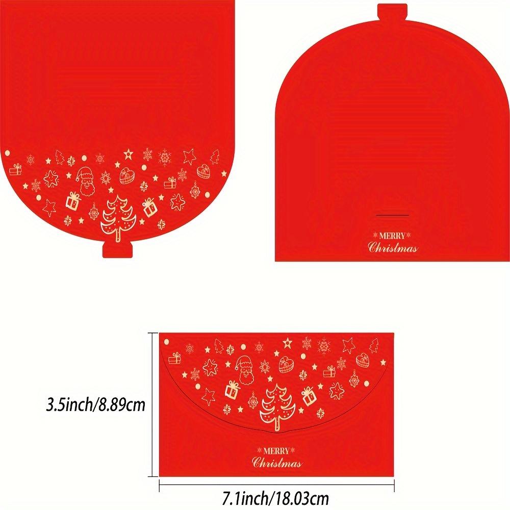 Money Envelopes Christmas Cash Currency Envelopes Golden Foil Designed New Year Families Friends Red Envelopes Gifts Lucky Money