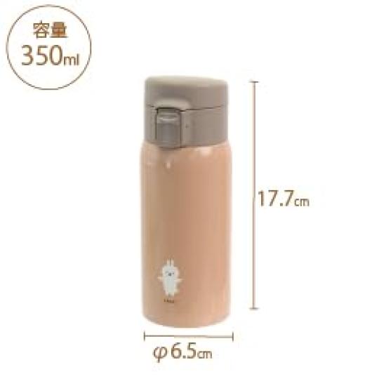 Sabu Muumuu Stainless Steel Milk Product 391101 One-Push Bottle, Cat, 350mL, Number