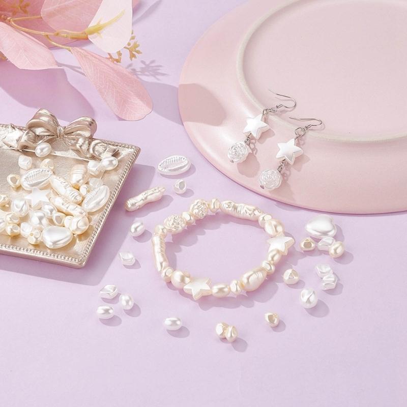 Faux Pearls Irregular Shape Loose Beads ABS Imitation Pearl for Jewelry Making DIY Necklace Bracelet Craft Needlework