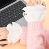 Woman Camping Shopping Fake Sleeves Ruffled Wrist Cuffs Sweater Wrist Decors