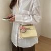 Cross Border Trend Small Faux Leather Handbag With Top Zip For Casual Daily Use