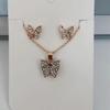 Exquisite Butterfly Jewelry Set: Necklace, Earrings, Ring, and Bracelet - European and American Style