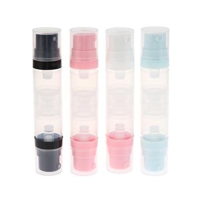 5Ml+5Ml Double Headed Vacuum Press Type Spray/Lotion Bottle Refillable Makeup Cosmetics Cream Gel Moisturizers Liquid Container