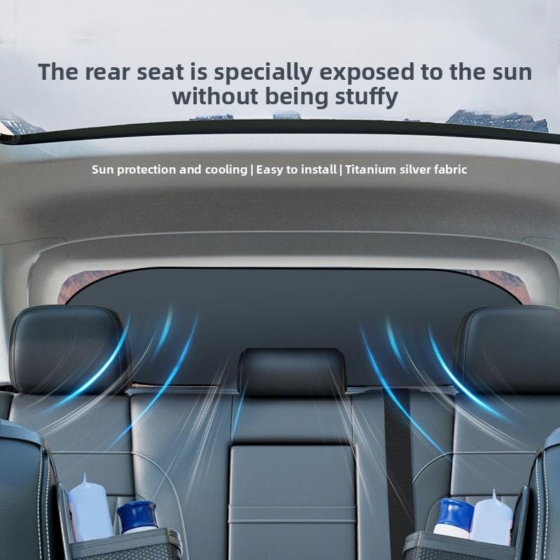 Auto Sonnenschutz UV-Schutz Faltbarer Auto Heckscheiben Sonnenschutz Universelle Auto Fensterblende mit Saugnäpfen