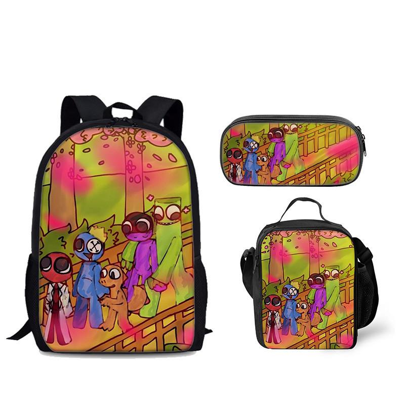 Regenbogen Freunde Rucksack Mit Kühlakku Brotdose Und Federmäppchen Für Den Täglichen Gebrauch