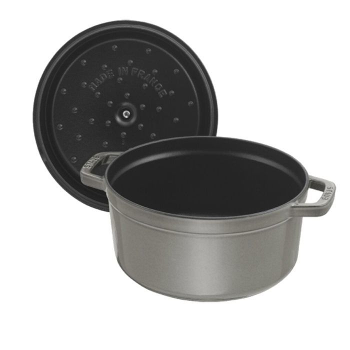 STAUB 405093120 - Cocotte Ronde - Ø 26 Cm - Gris Graphite