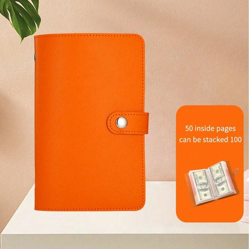 100pcs Envelopes Value Challenge Refillable Binder Money Saving Binder, Multi-Functional Loose-Leaf Storage Pouch, Portable Organizer,School Supplies