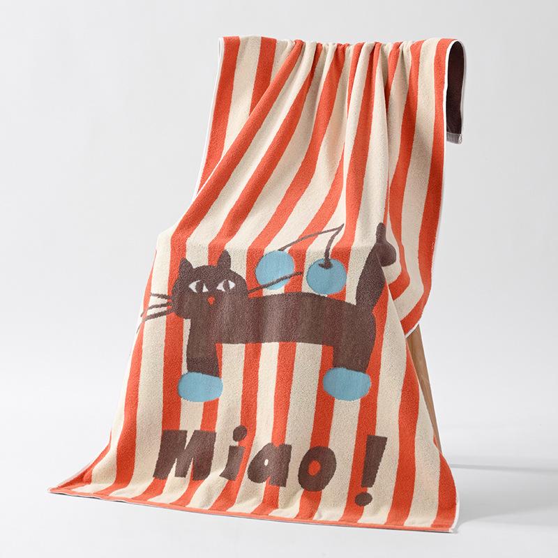 

Банное полотенце из хлопка класса А с рисунком жаккарда увеличенное для взрослых впитывающее детское утолщенное быстросохнущее банное полотенце из хлопка класса А большое банное полотенце 70*140cm