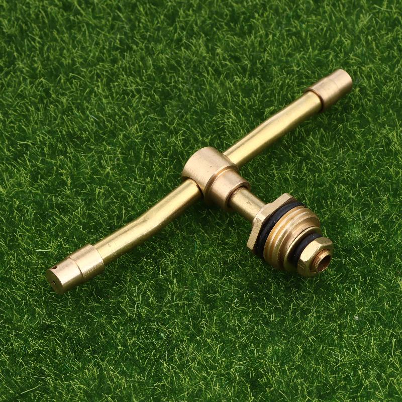 2 Arm Rotating Brass Nozzle Automatic Rotating Sprinkler Garden Agriculture Lawn Irrigation Watering Nozzle Spray