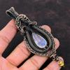 Rainbow Moonstone Pendant Copper Wire Wrapped Pendant Handmade Copper Jewelry Genuine Gemstone Pendant Wedding Gift Dainty Wire Wrap Jewelry