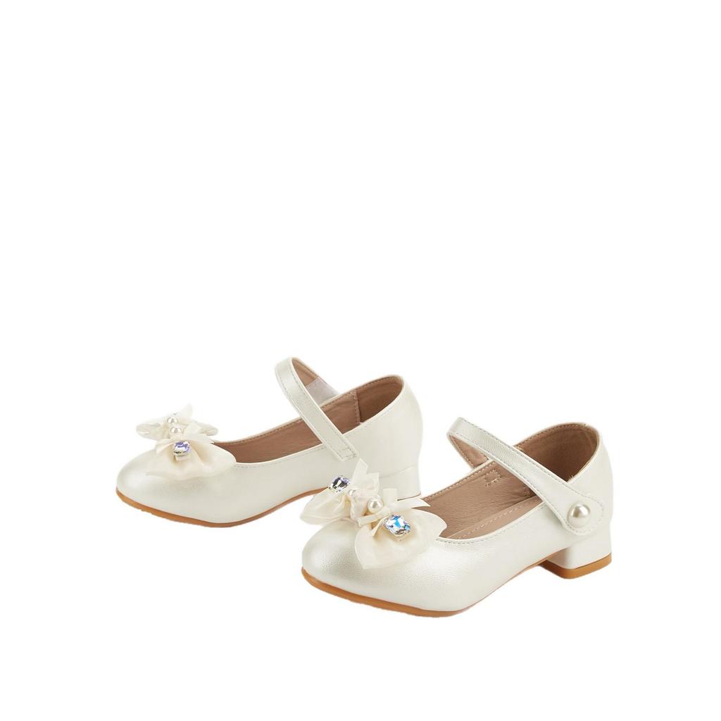 2025 Winter Mädchen Rosa Schleife Prinzessin Hohe Absätze: Modische & Vielseitige Lederschuhe