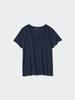 Uniqlo W S Supima CoTTon V Neck S S T ShirT