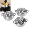 3PCS Soup Pot Set Stainless Steel Thick Bottom Anti Stick Cooking Pots with Anti Scald Handle Lids for Kitchen