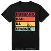 Husband Dad DJ Legend Funny Disc Music Player Oversized T-shirt Summer Men's Clothing Cotton Tshirt Birthday Fitness T Shirt