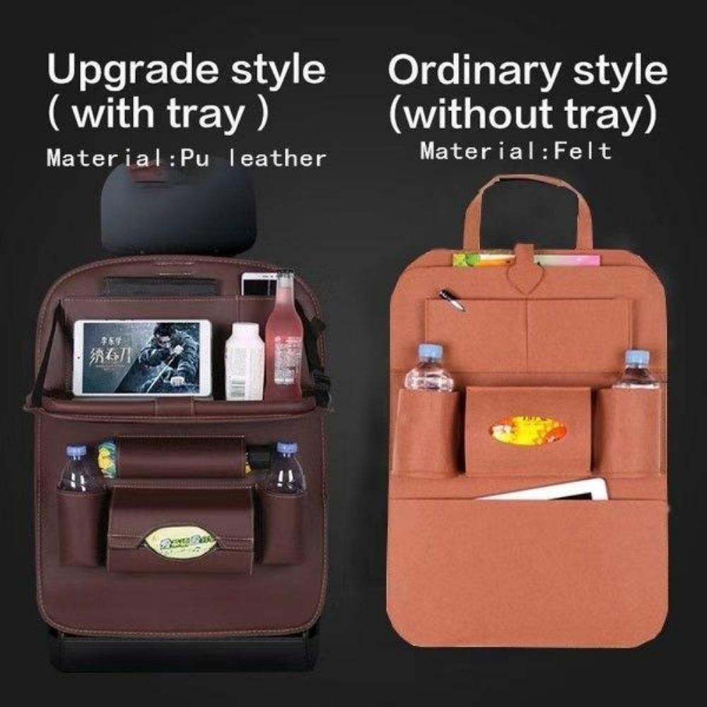 Two Style Car Seat Back Organizer Foldable Table Tray Travel Storage Bag Foldable Dining Table Car Seat Storage Bag