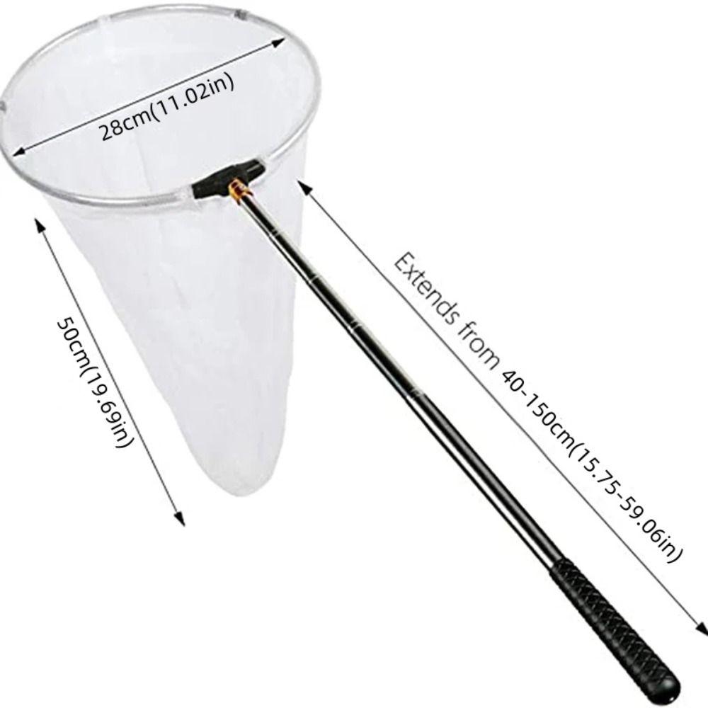 Stainless Steel Telescopic Insect Net Butterfly Net Fishing Mesh Net  Fishing Accessories