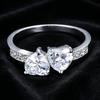 925 Silver Women's Wedding Engagement Ring with AAAA CZ Promise Gift 20 Styles
