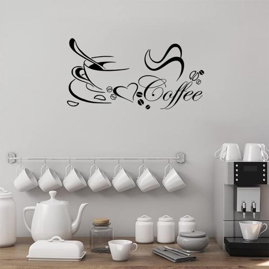 Kitchen Quotes Wall Sticker Removable PVC Wall Art Sign Peel And Stick Wall Decals for Dining Baking Room Bar Restaurant Home Decor