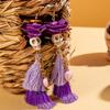 Gothic Punk Halloween Skeleton Dangle Earrings For Women Ethnic Creative Long Tassel Bohemian Fringe Earring Festival Jewelry