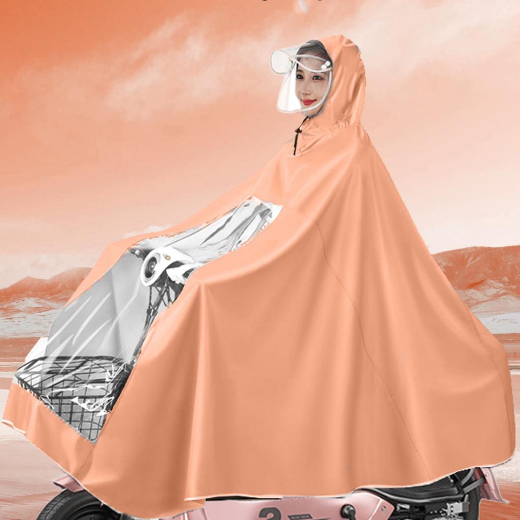 Elektrisk motorsykkel Rain Cape Extended Full Body med hjelm Regnstorm Sikker for Mobility Scooter