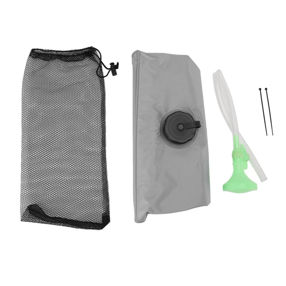 20L Solar Camping Shower Bag with Switchable Head Gray for Hiking & Beach